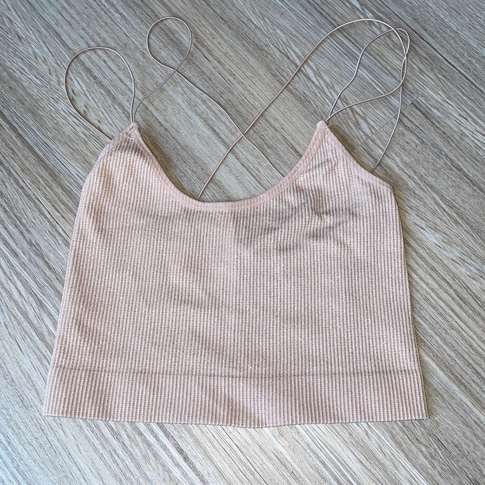 Urban outfitters cross cross sparkle cropped tank